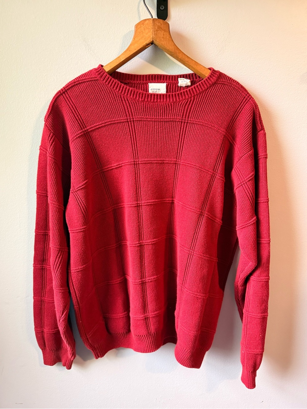 Arrow Men's Brick Red Crewneck Sweater